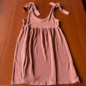 Wild Fable Blush Pink Tie-Shoulder Kids Dress